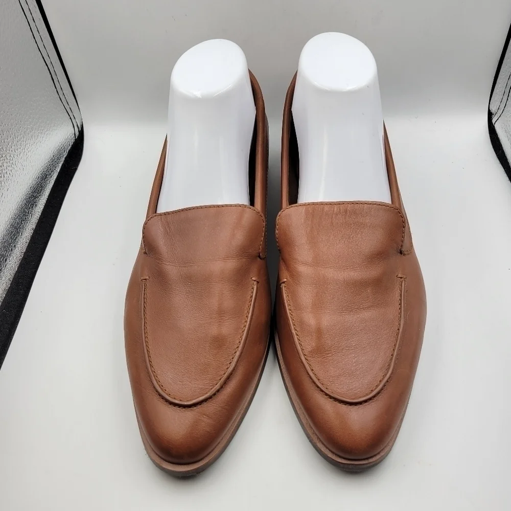 Aerosoles Brown Leather East Side Slip-On Loafers Sz 10.5